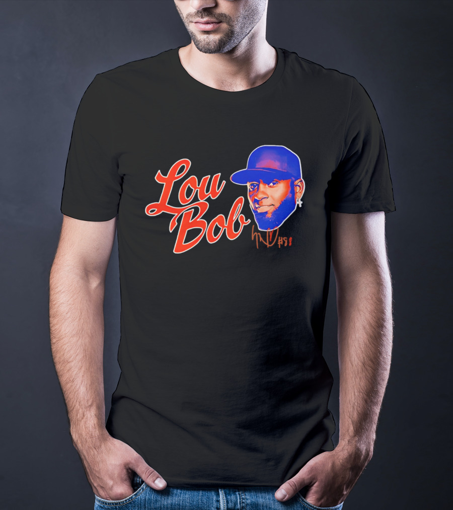 Lou Bob Luis Robert Jr New York Mets Big Head T-Shirt