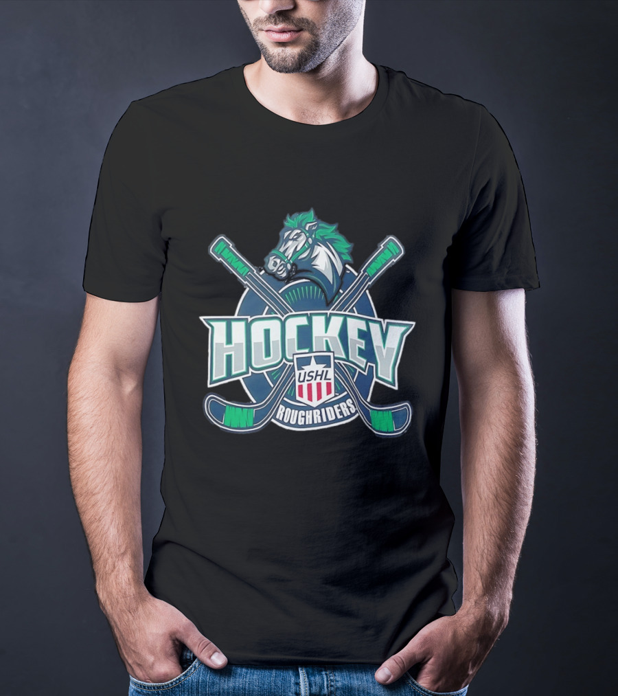 USHL Cedar Rapids RoughRiders Hockey Team T-Shirt