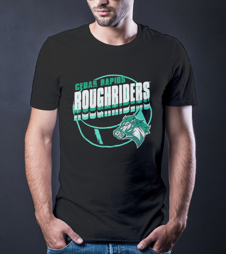 Cedar Rapids RoughRiders Horse Head T-Shirt