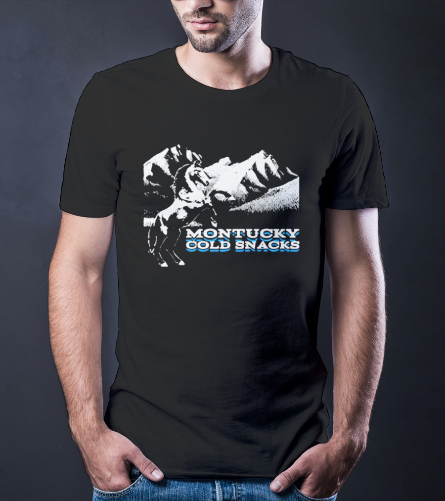 Montucky Cold Snacks Horse And Mountain Scene T-Shirt