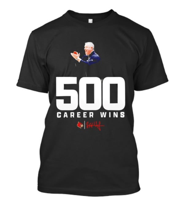 500 Career Wins Coach Jeff Walz Red Cardinals T-Shirt