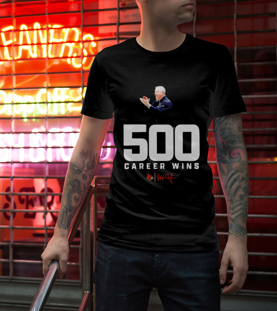 500 Career Wins Coach Jeff Walz Red Cardinals T-Shirt