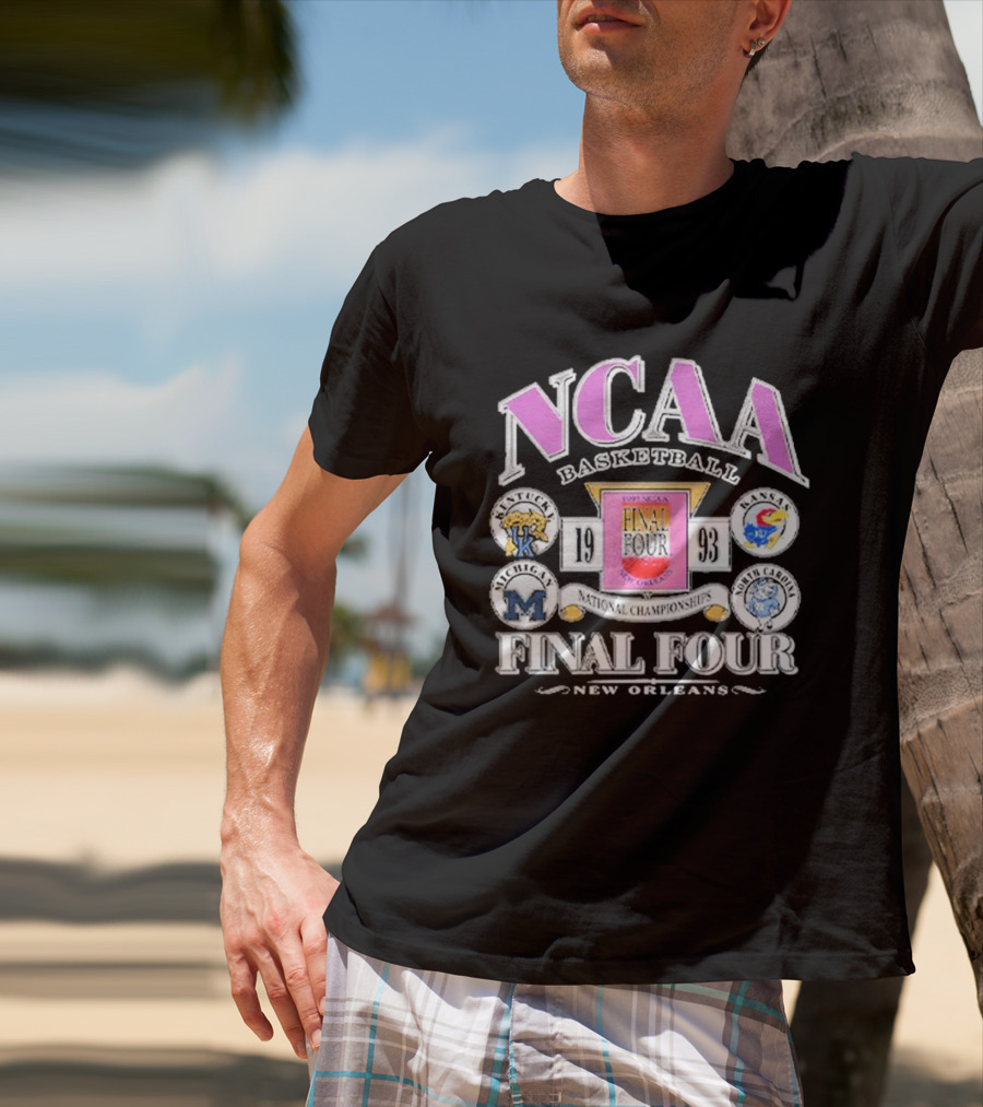 NCAA Basketball Final Four 1993 New Orleans Team Logos T-Shirt
