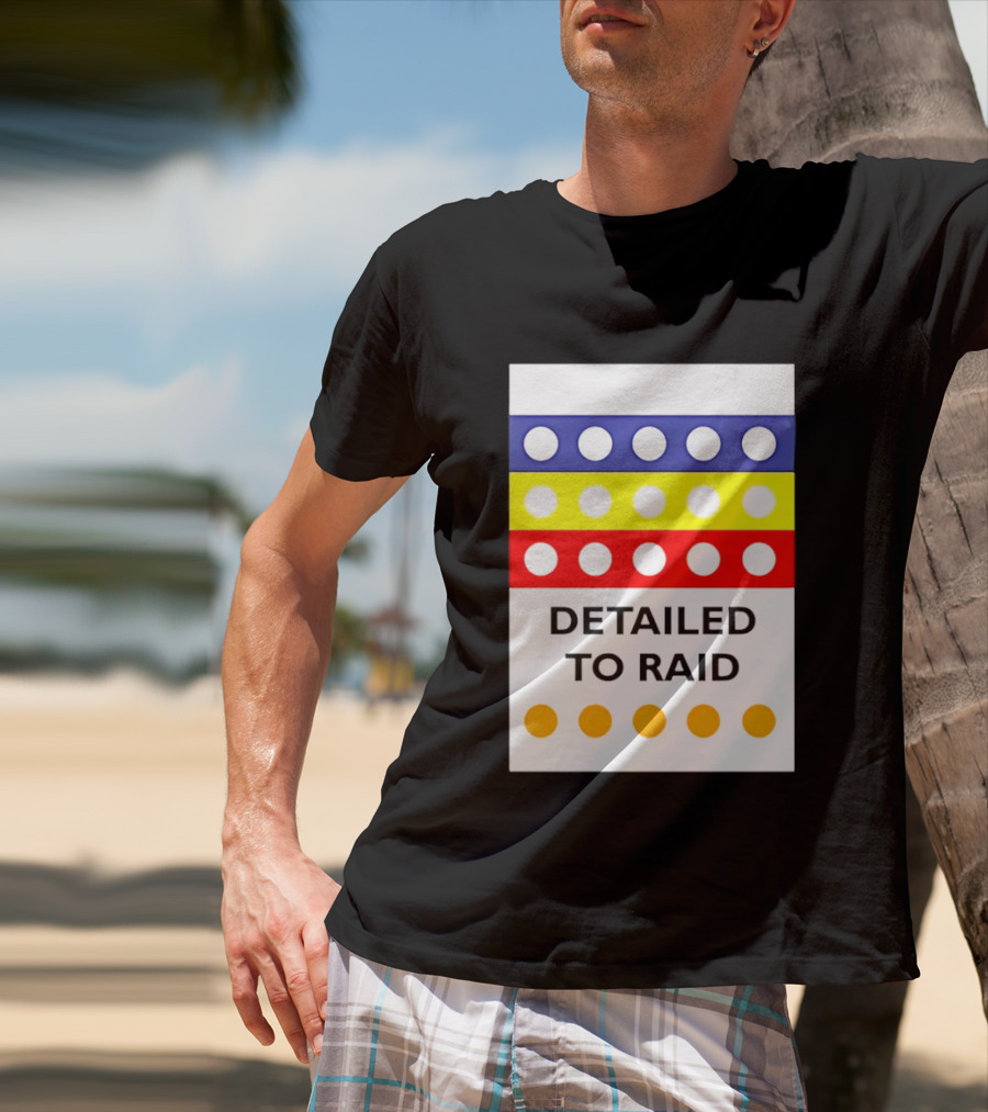 Detailed To Raid Colorful Circle Stripes T-Shirt