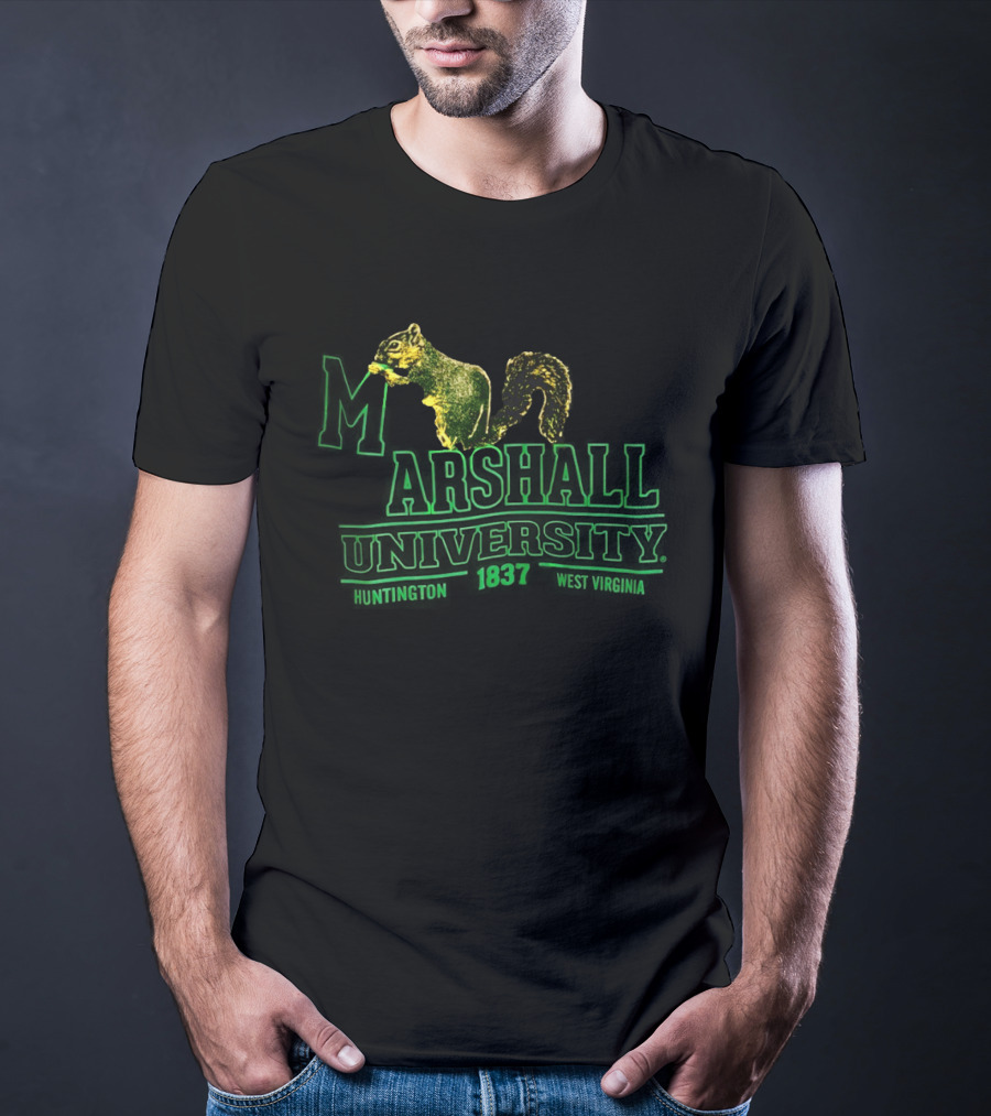 Marshall University Squirrel Huntington West Virginia 1837 T-Shirt