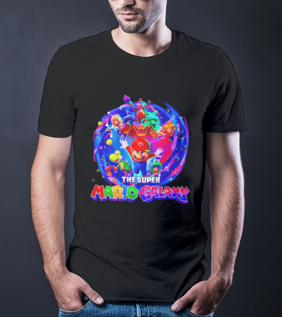 The Super Mario Galaxy Movie Bowser Luigi Peach Yoshi T-Shirt