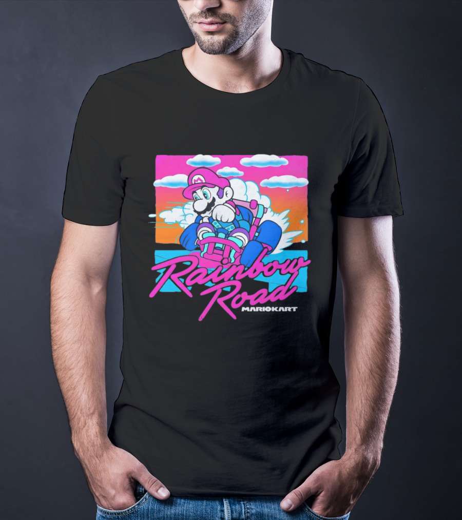 Rainbow Road Super Mario Kart Racing Adventure T-Shirt