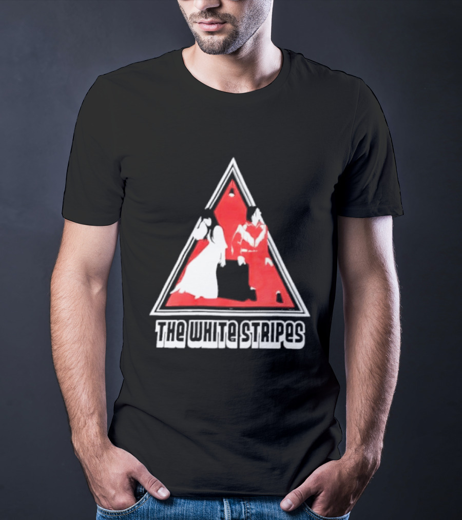 The White Stripes Triangle Red And White Duo T-Shirt