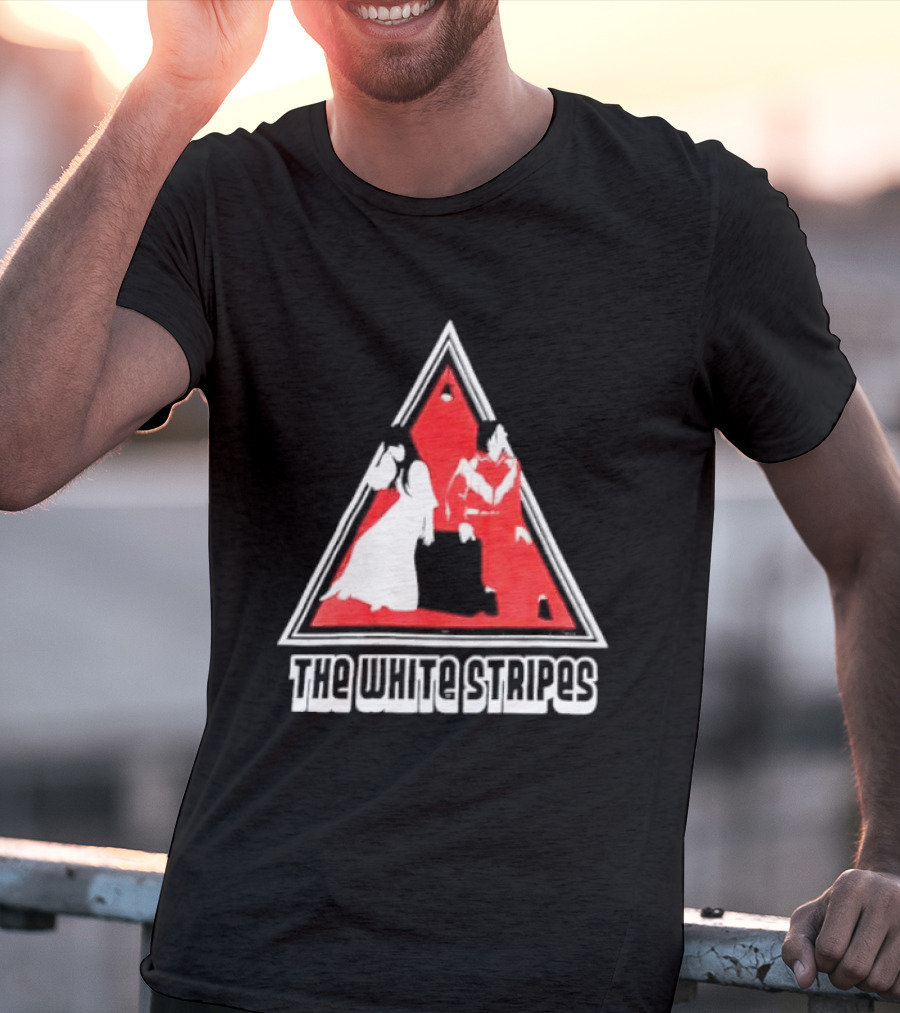 The White Stripes Triangle Red And White Duo T-Shirt