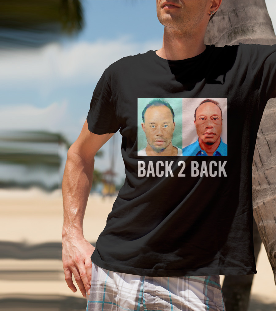 Tiger Woods Back 2 Back Shot Photo Collage T-Shirt