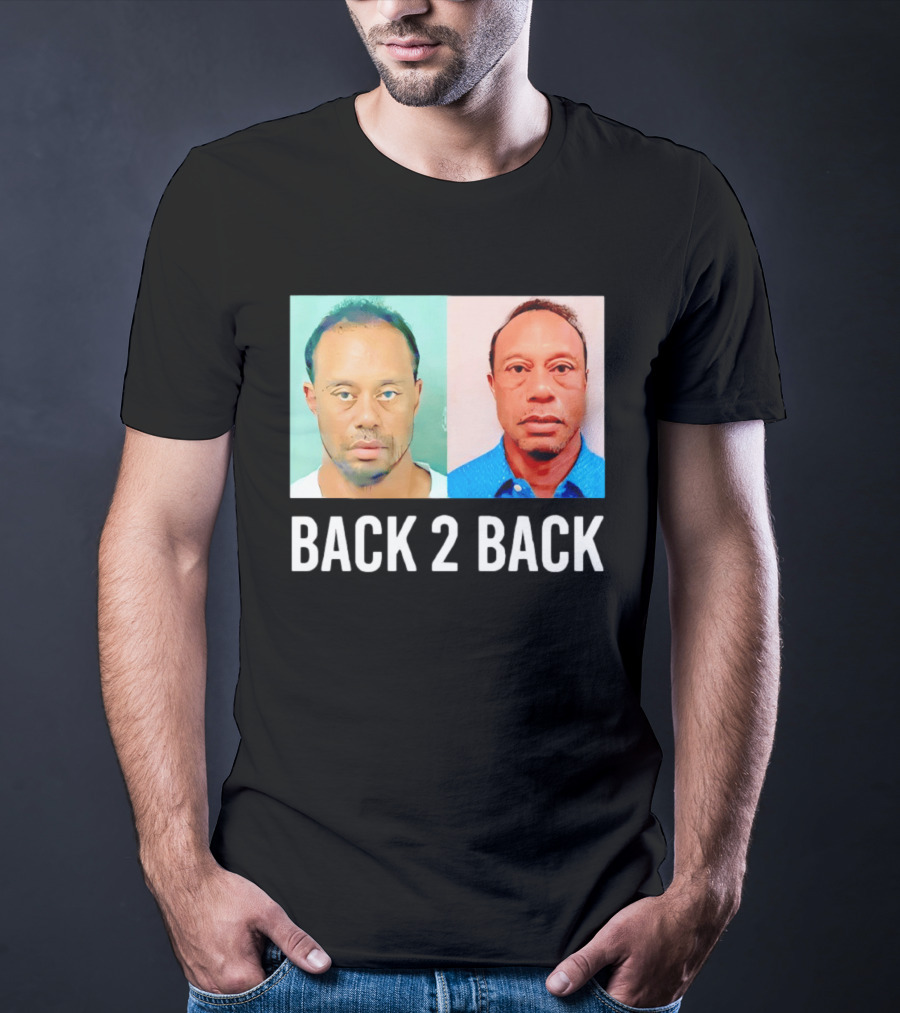 Tiger Woods Back 2 Back Shot Photo Collage T-Shirt