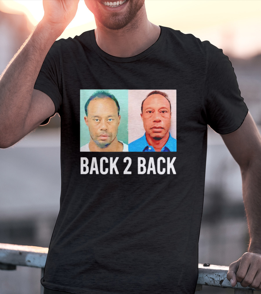 Tiger Woods Back 2 Back Shot Photo Collage T-Shirt