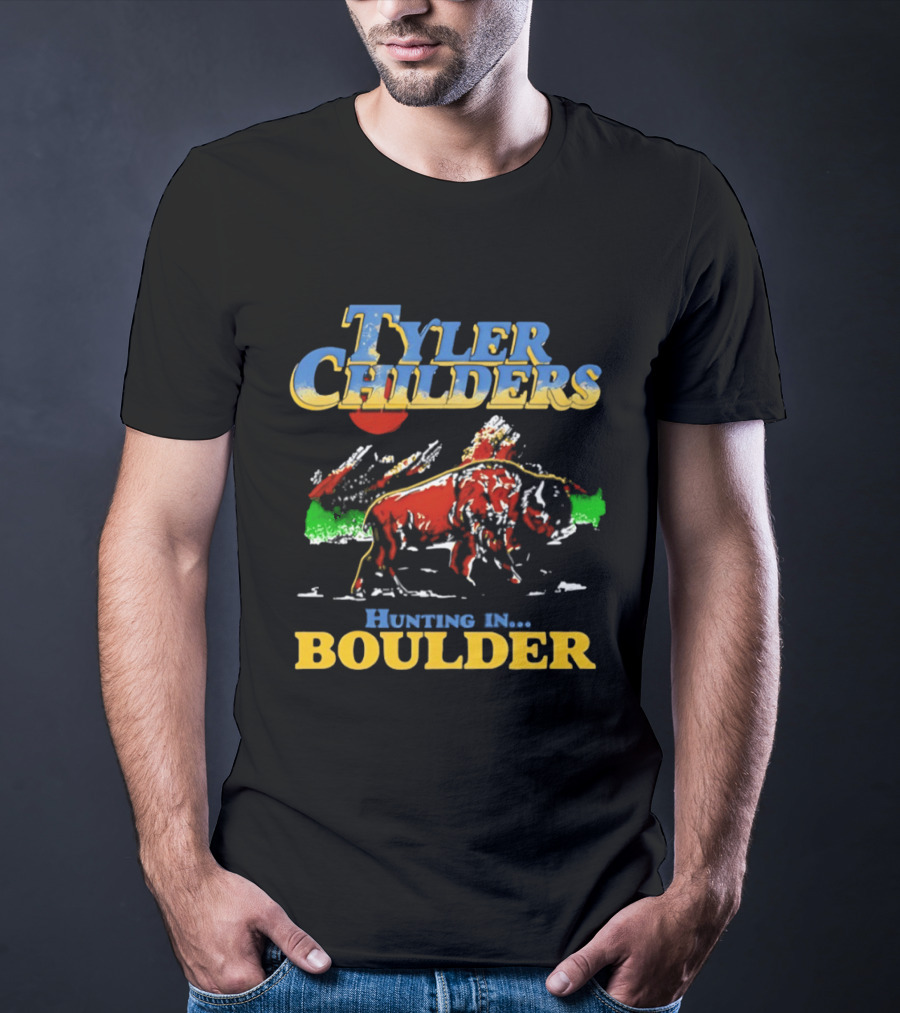Tyler Childers Hunting In Boulder Oregon 2026 Mountain Buffalo Scene T-Shirt