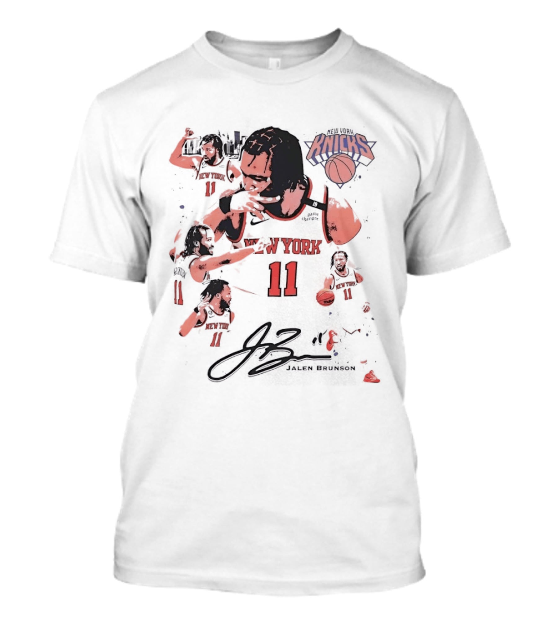 Jalen Brunson New York Knicks 11 NBA Basketball Signature Knicks T-Shirt