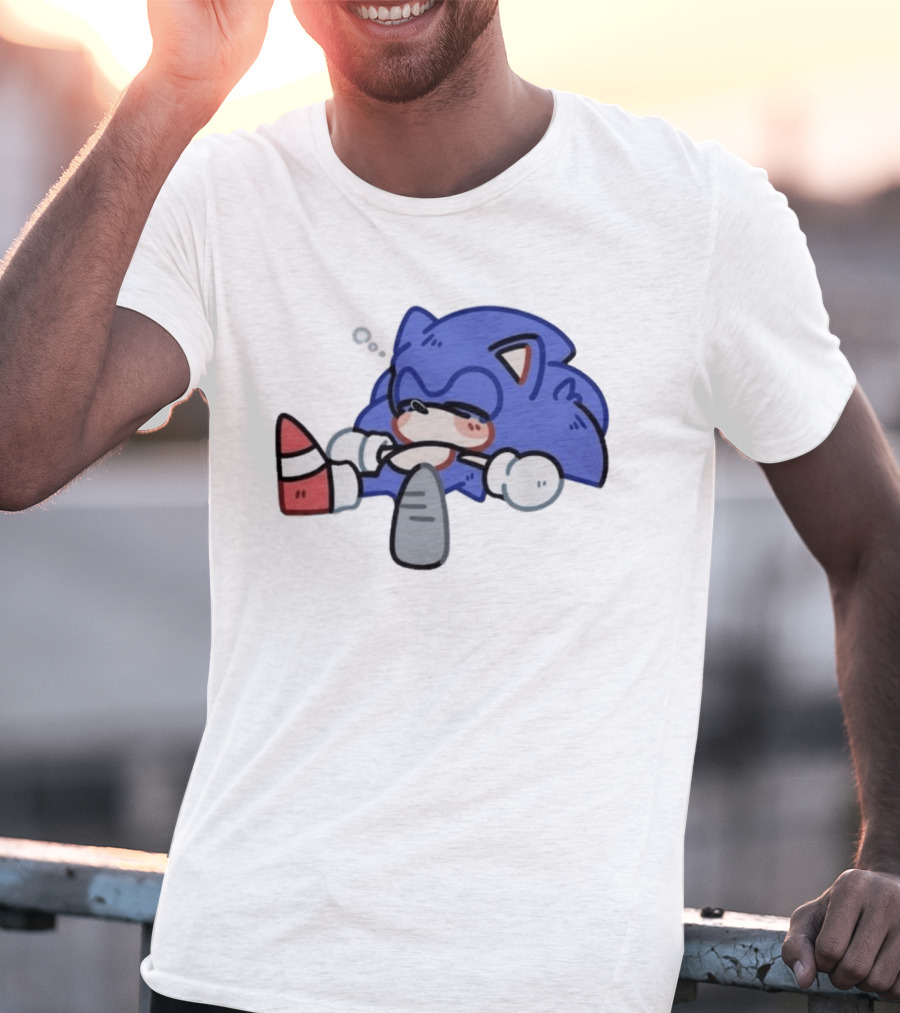 Chibi Sanic The Hedgehog Sleeping Kawaii 2026 T-Shirt