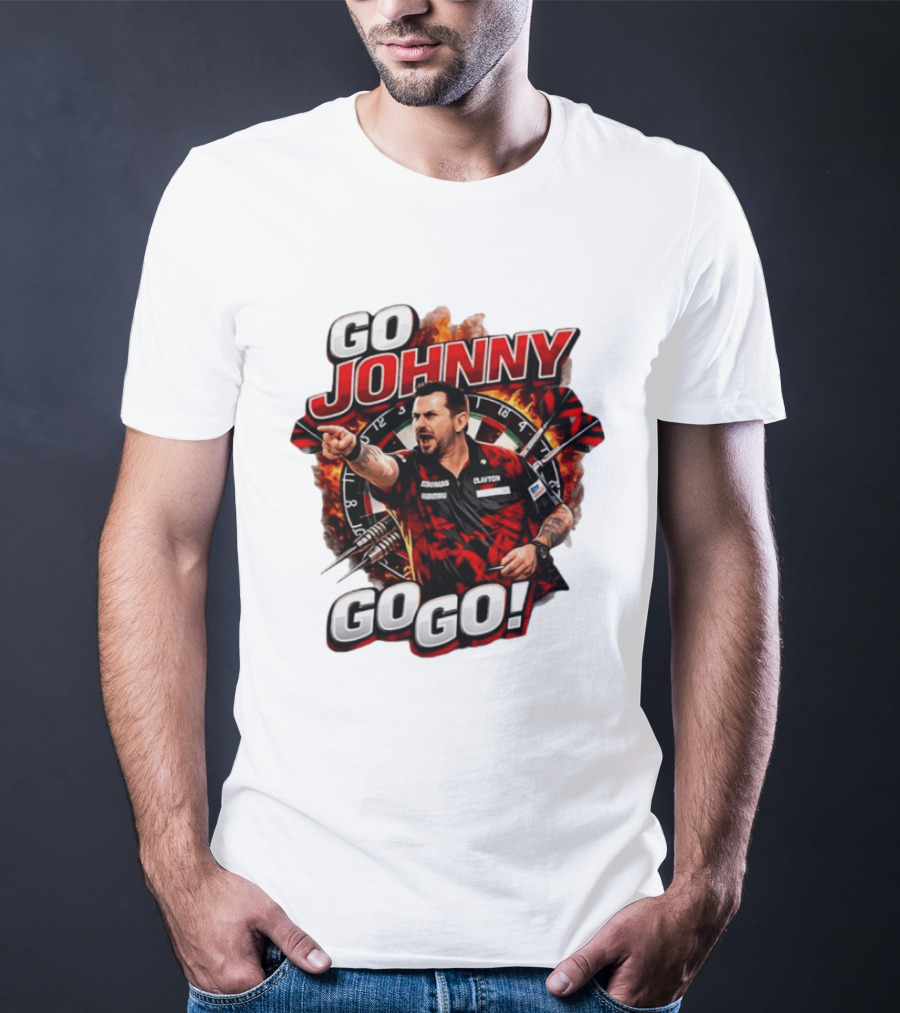 Go Johnny Go Go Jonny Clayton Darts Player Action T-Shirt