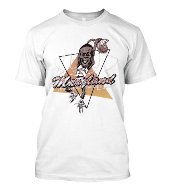 Len Bias 34 Maryland Dunking Cartoon T-Shirt