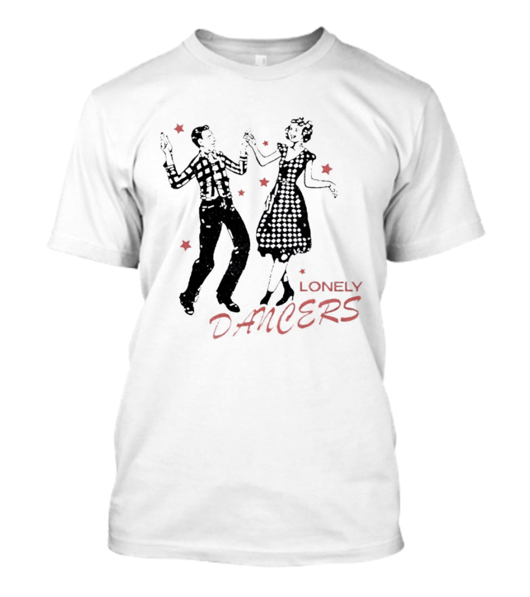 Lonely Dancers Retro Dance Scene With Vintage Couple T-Shirt