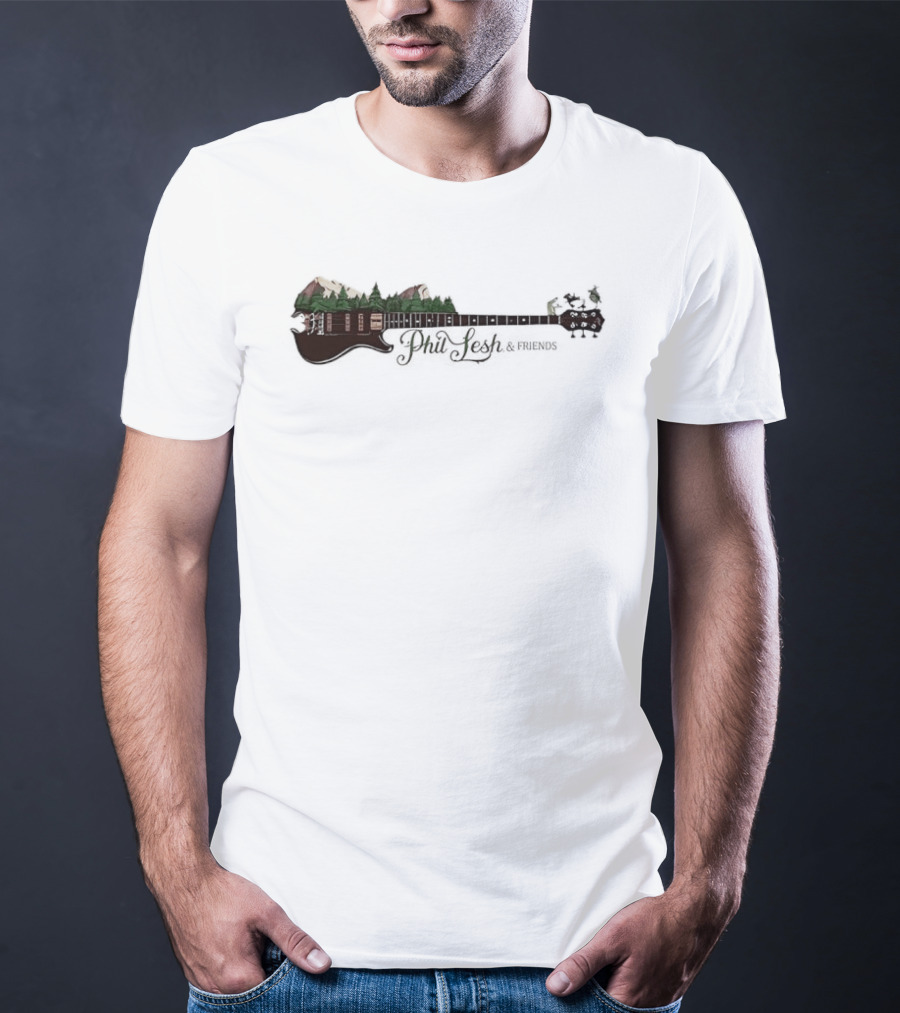 Phil Lesh And Friends Mountain Bass Guitar Scenic Landscape T-Shirt