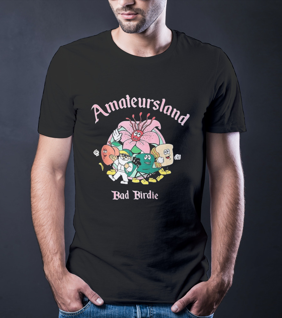 Amateursland Bad Birdie Flower Characters T-Shirt