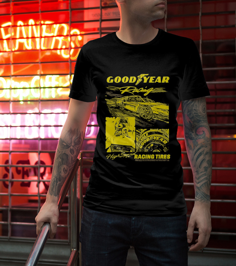 Goodyear Racing High Speed Racing Tires Panels T-Shirt
