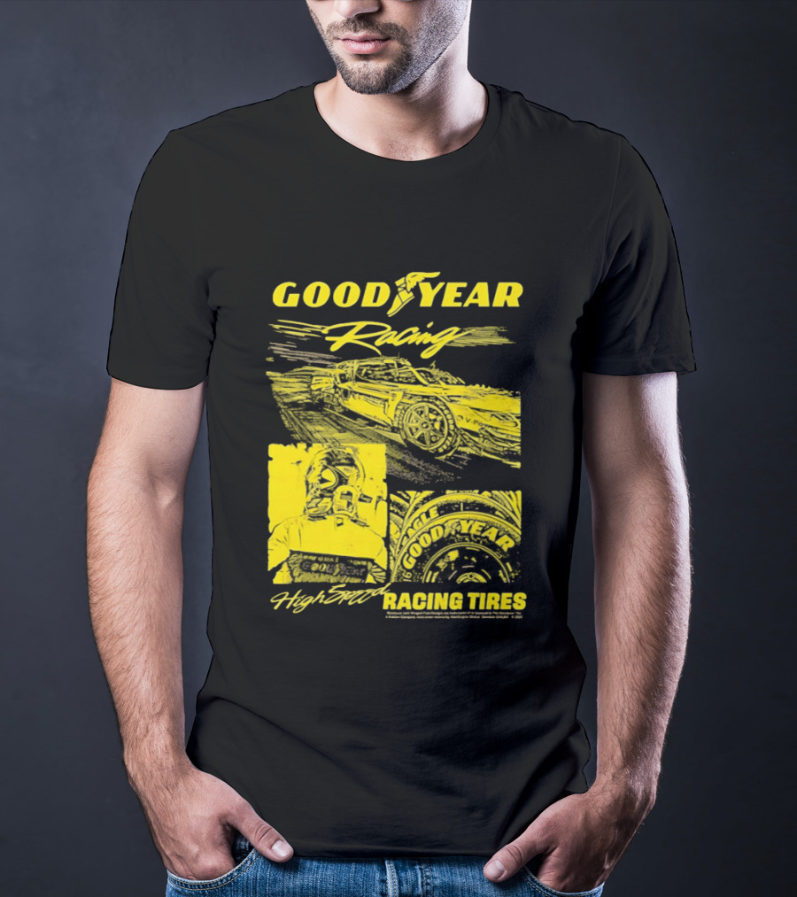 Goodyear Racing High Speed Racing Tires Panels T-Shirt