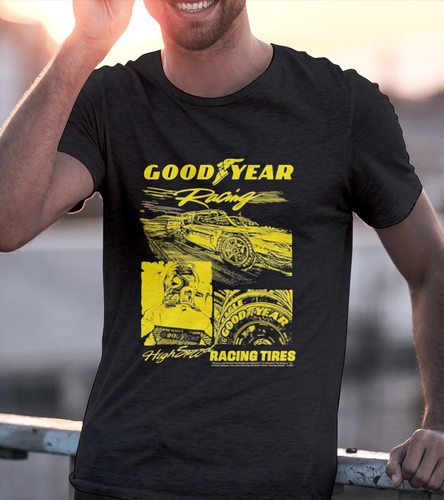 Goodyear Racing High Speed Racing Tires Panels T-Shirt