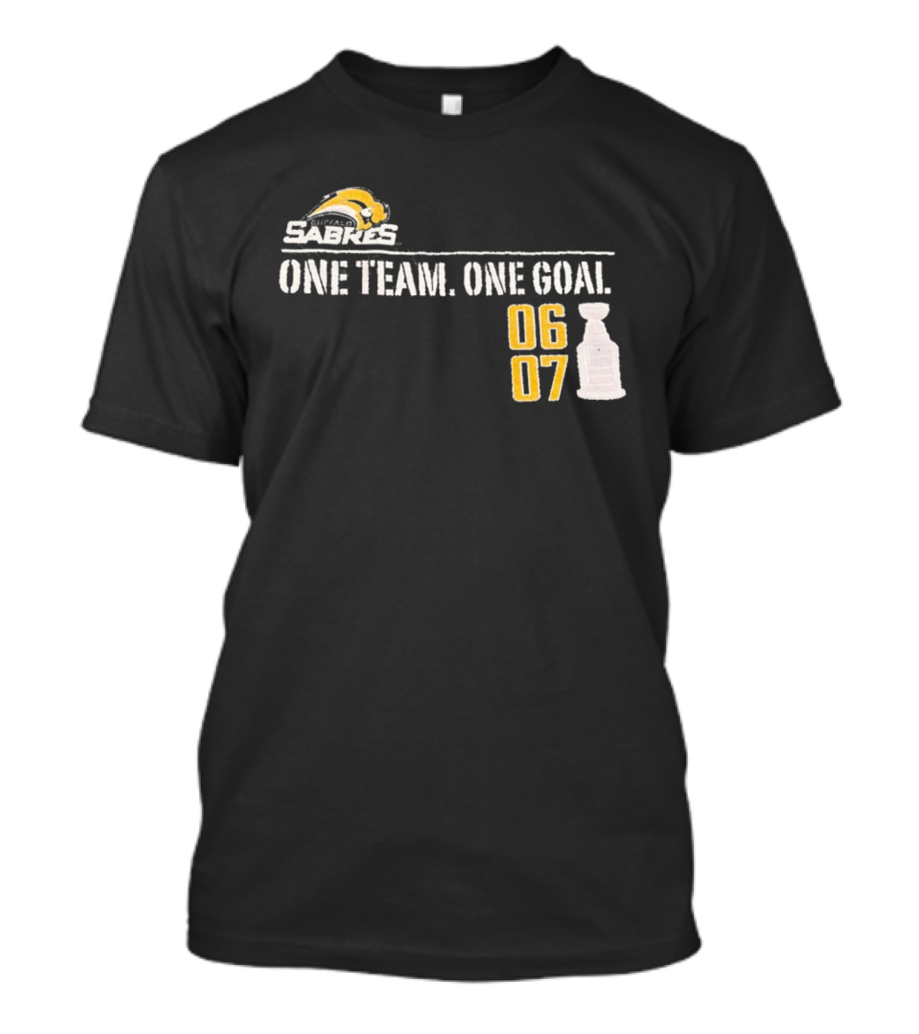 Buffalo Sabres One Team One Goal 06 07 Stanley Cup T-Shirt