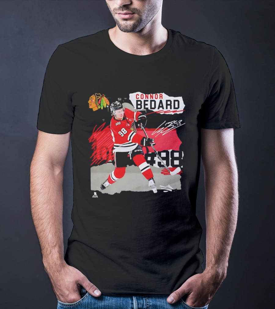 Chicago Blackhawks Connor Bedard 98 Fresh Ice Hockey Dynamic T-Shirt