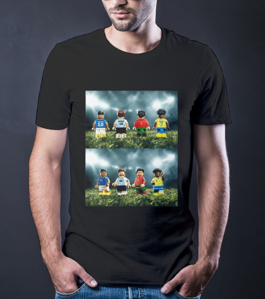 LEGO Football Legends FIFA World Cup 2026 Messi Ronaldo Mbappé Vinicius Junior Mini Figures T-Shirt