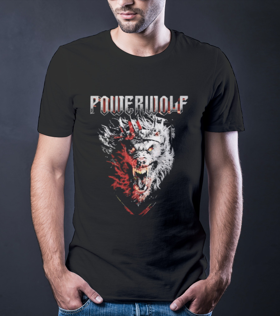 Powerwolf Wolf In Blood Splatter Special T-Shirt