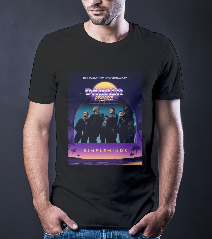 Darker Waves Festival 2026 Simple Minds Full Lineup Huntington Beach November 14 T-Shirt