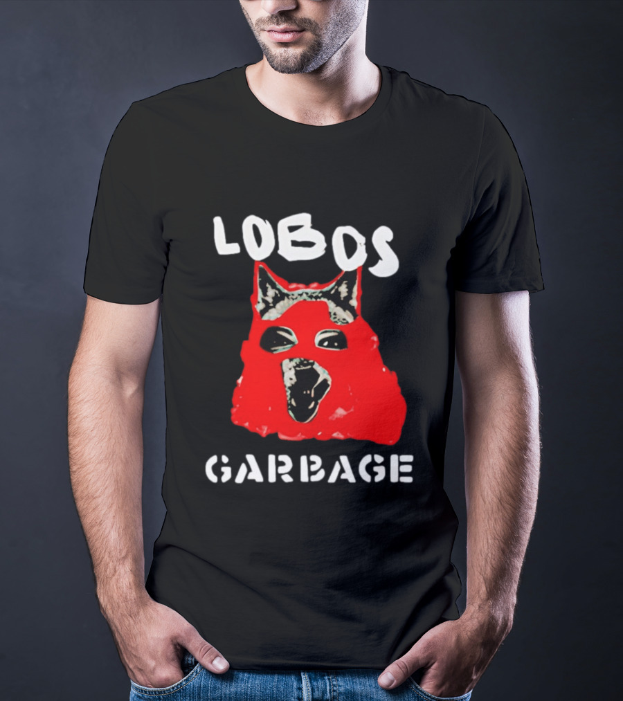 Lobos Dog Red Face Garbage T-Shirt
