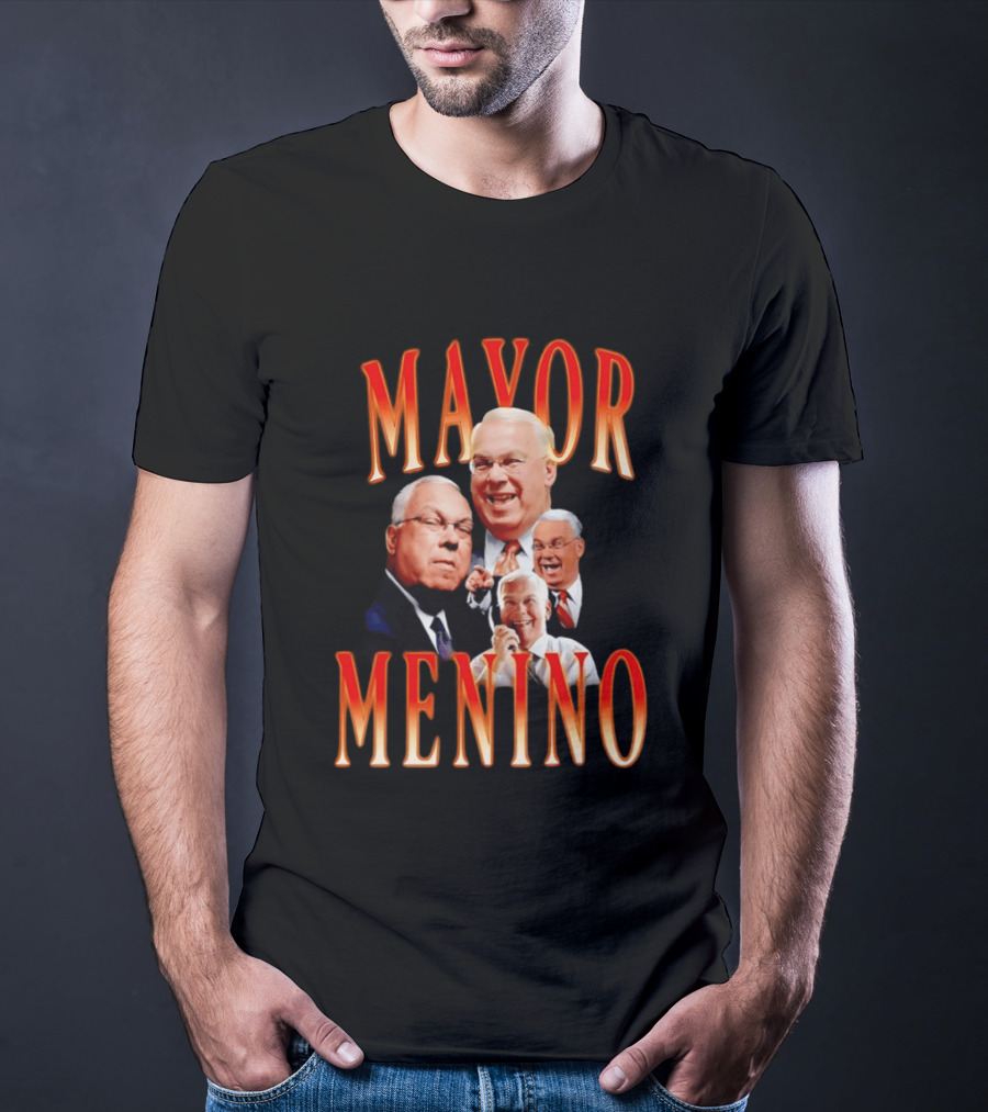 Mayor Menino Collage Of Smiling Expressions T-Shirt