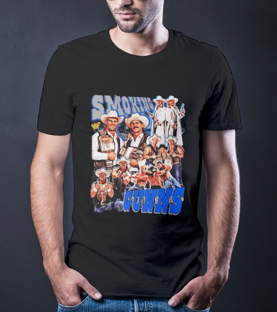 Smoking Guns Bart Gunn And Billy Gunn WWF Cowboys Champions T-Shirt
