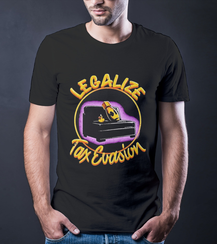 Legalize Tax Evasion The Fat Electrician Couch Potato Rubber Duck T-Shirt