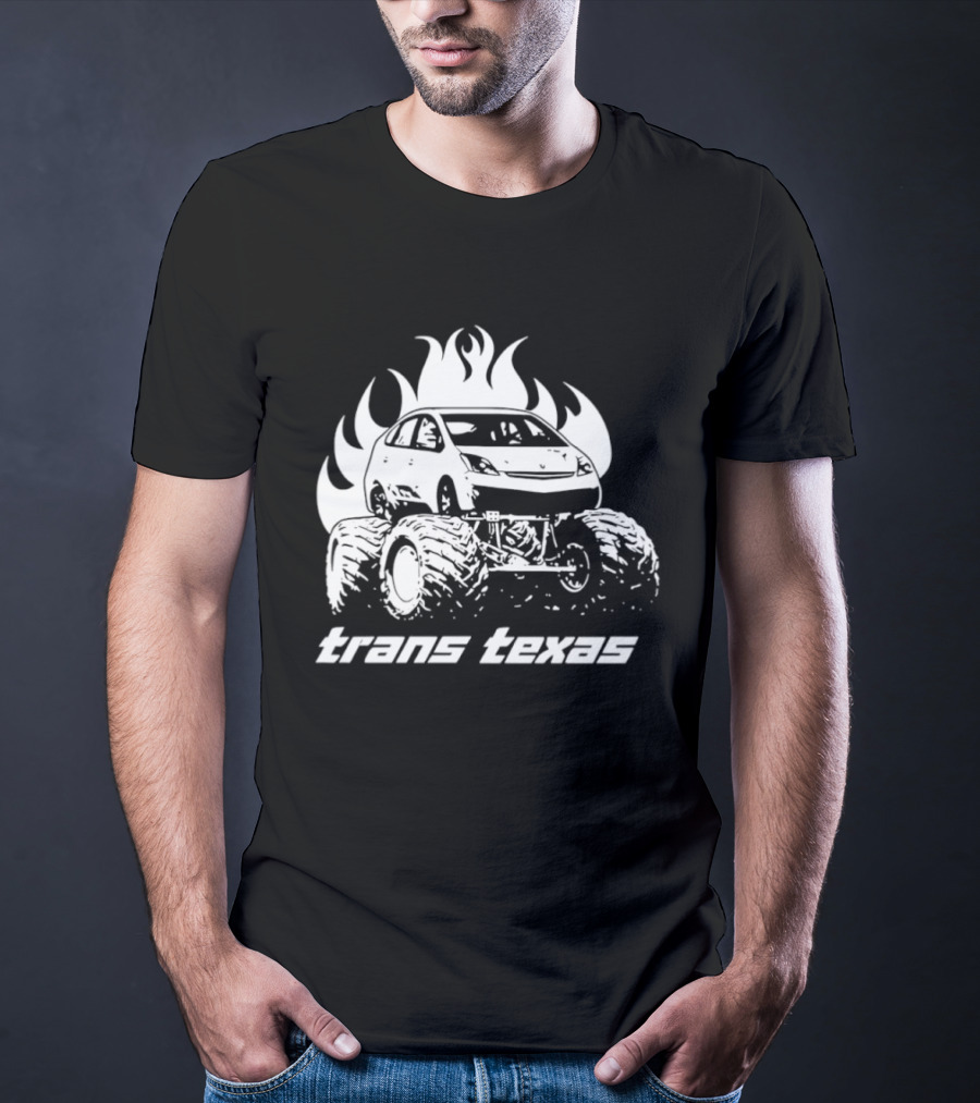 Trans Texas Monster Truck Fiery Off Road Power T-Shirt