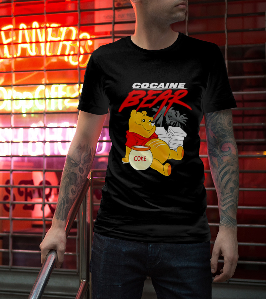 Winnie The Pooh Cocaine Bear Coke Honey Pot T-Shirt