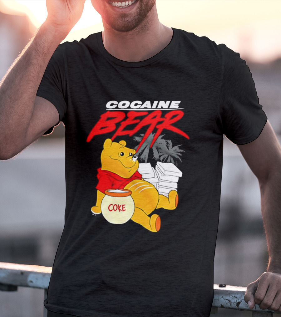 Winnie The Pooh Cocaine Bear Coke Honey Pot T-Shirt