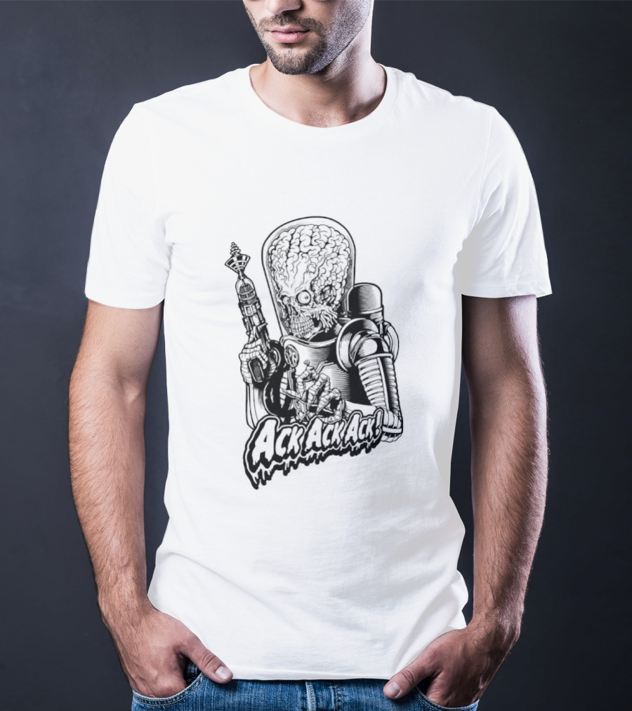 Ack Blanca Mars Attacks Alien Retro Sci Fi T-Shirt