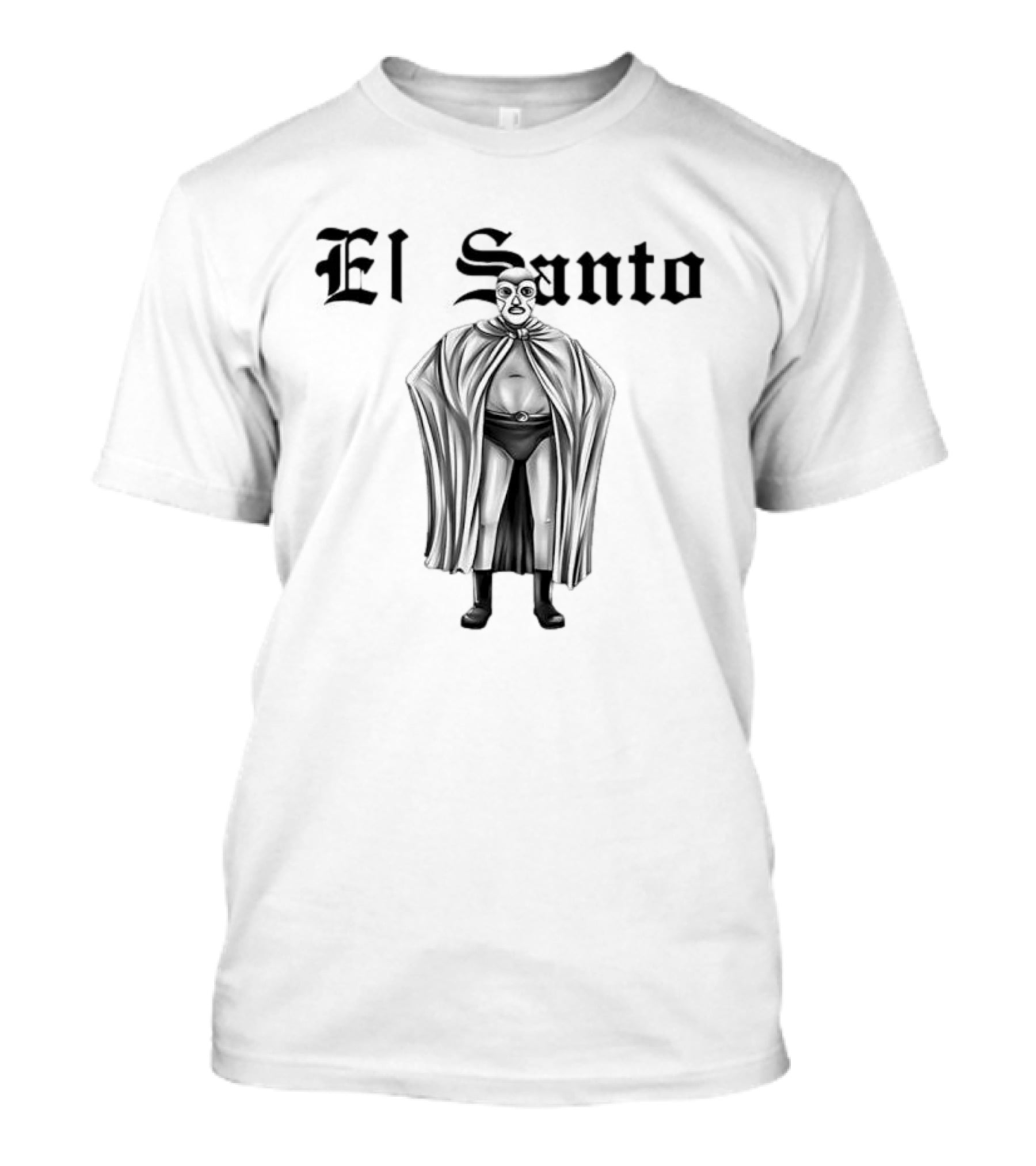 El Santo Legendary Mexican Wrestler Iconic Masked Figure T-Shirt