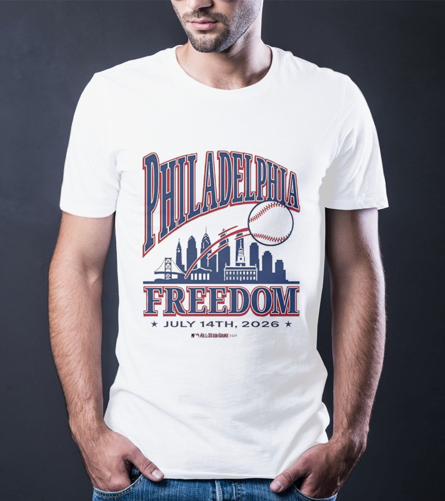 Philadelphia Phillies Light Blue Elton John Philadelphia Freedom July 14th 2026 All Star Game T-Shirt
