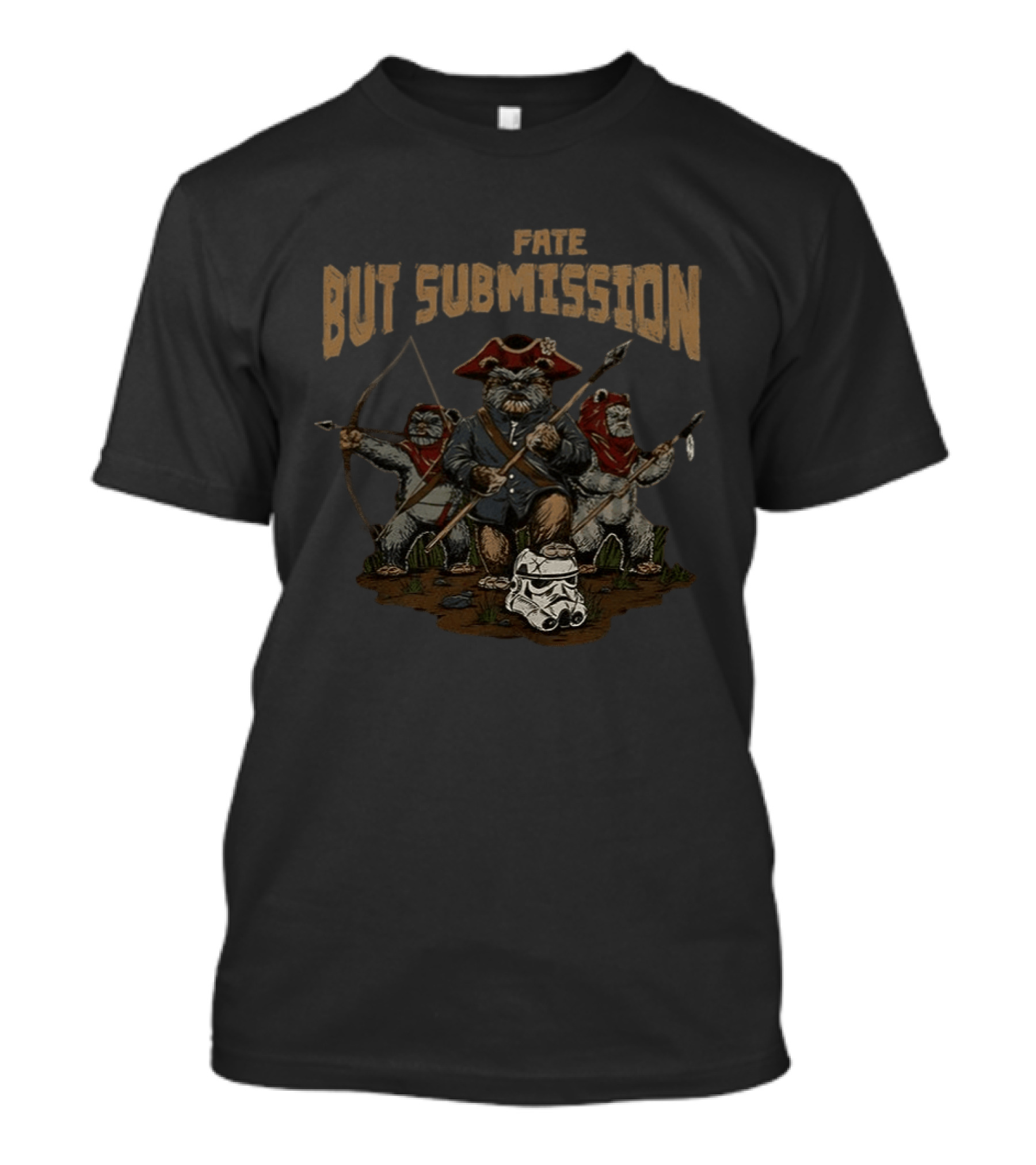 Fate But Submission Ewok Revolution Stormtrooper Helmet T-Shirt