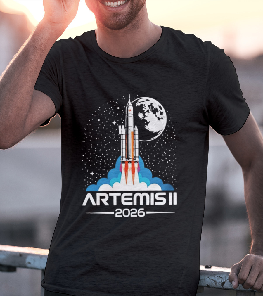 Artemis II 2026 NASA Moon Rocket Mission T-Shirt
