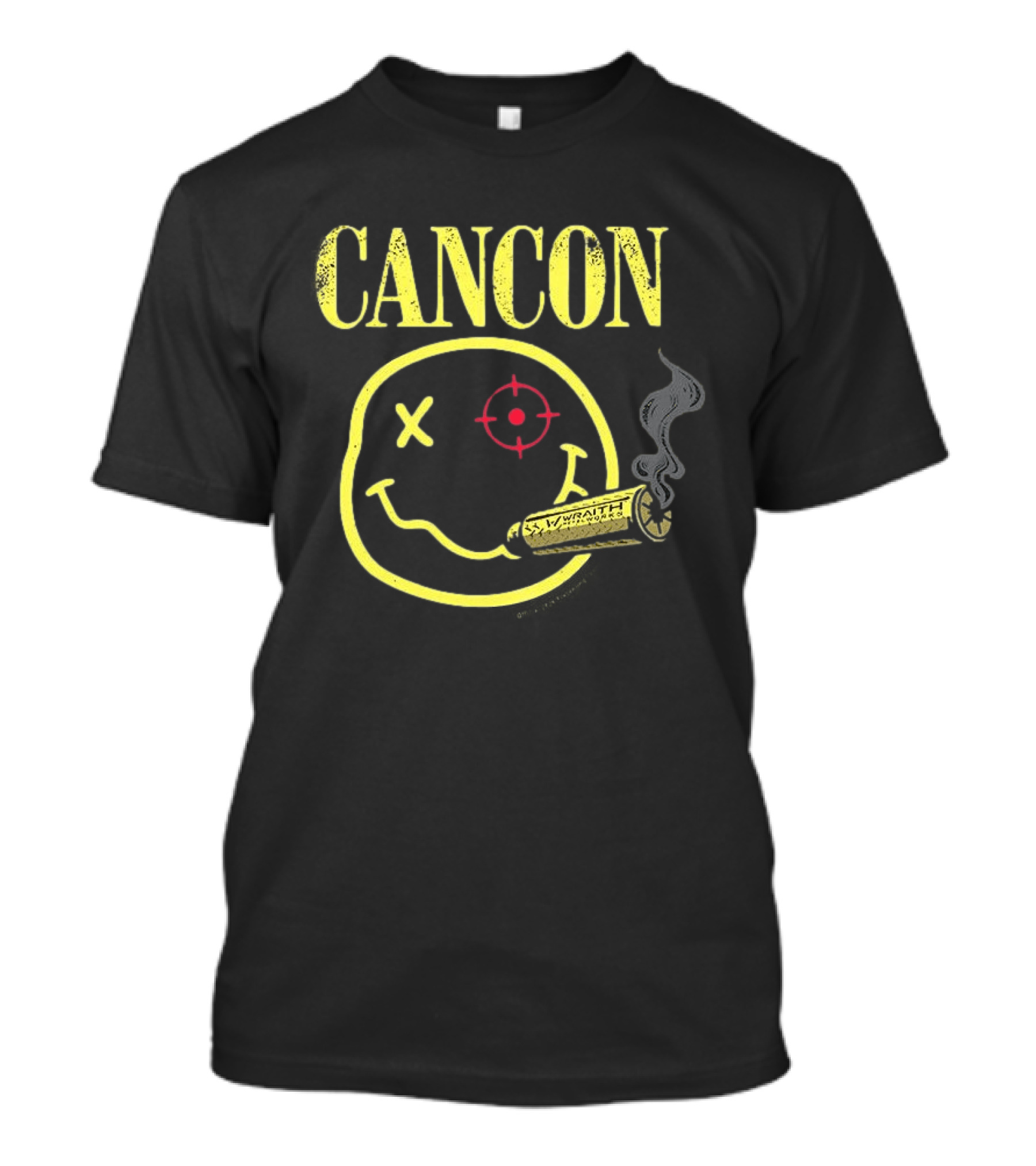 CANCON Smiley Wraithworks Target Smoking Round T-Shirt