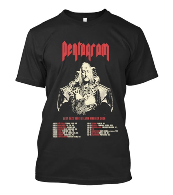 Pentagram Last Daze Here Latin America Tour 2026 T-Shirt