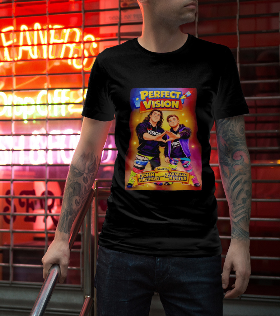 Perfect Vision Starring John Matthews And Zakariah Kutter Rocket T-Shirt