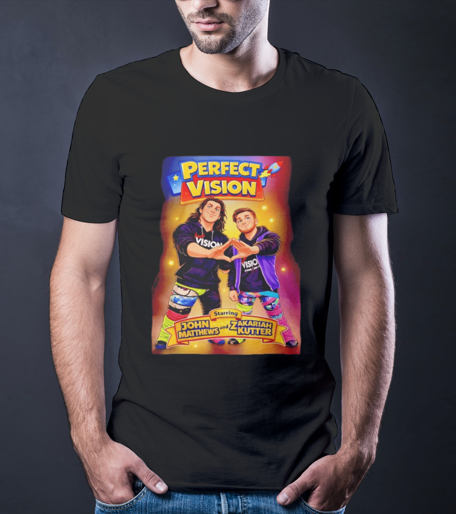 Perfect Vision Starring John Matthews And Zakariah Kutter Rocket T-Shirt