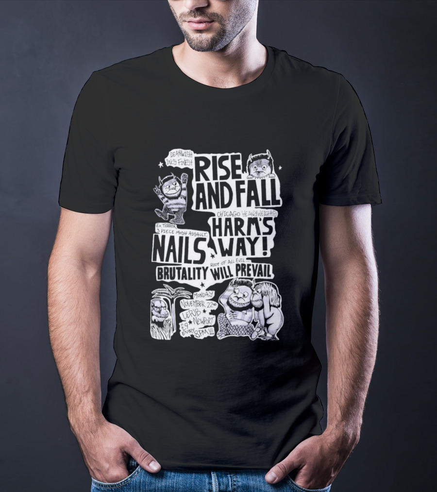 Rise And Fall Harm's Way Nails Brutality Will Prevail T-Shirt