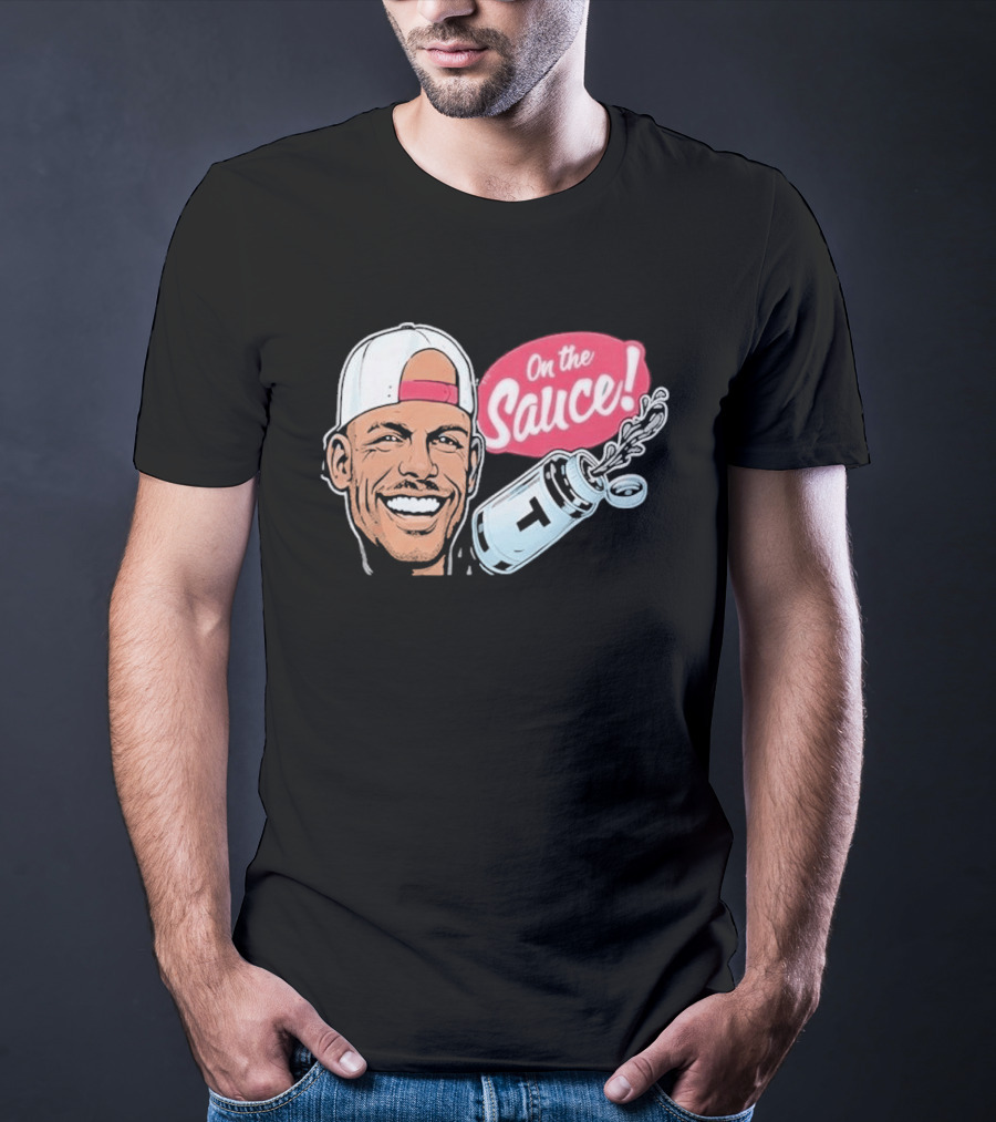 Joey Swoll On The Sauce Smiling Cartoon Character With Salt Shaker T-Shirt